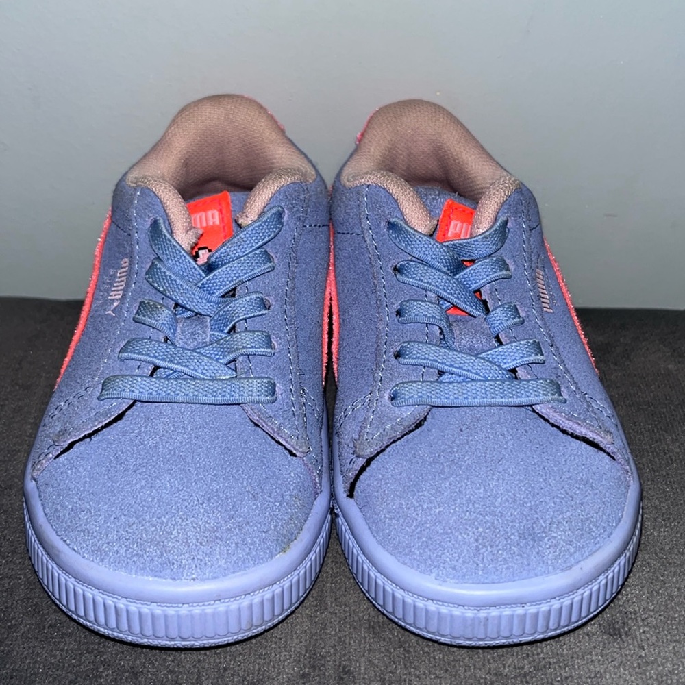 Puma Suede Sneakes Pink and purple for kids 5c